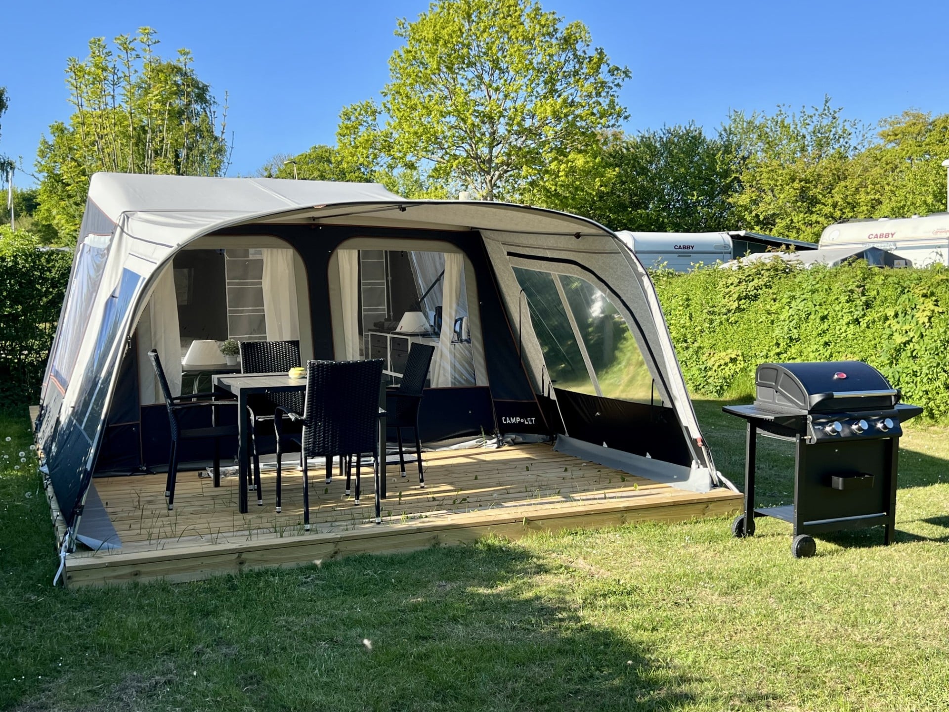 Camp-let udlejningstelt på Kongshøj Strand Camping